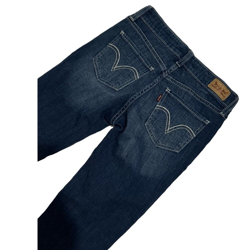 Levis Denim Jeans Womens 28 X 32 Leggings Skinny Jegging Blue Dark Wash S45598